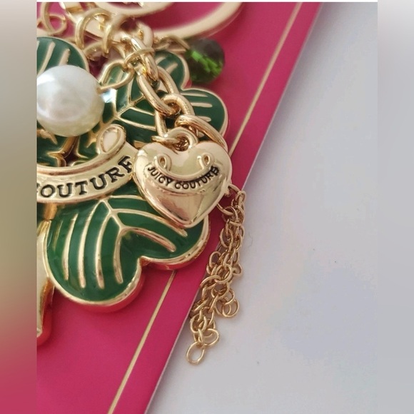 Juicy Couture Gold and Green Clover Key Holder - Picture 9 of 11